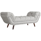 Calçadeira Recamier Sienna Linho Cores - Ds Estofados - Queen