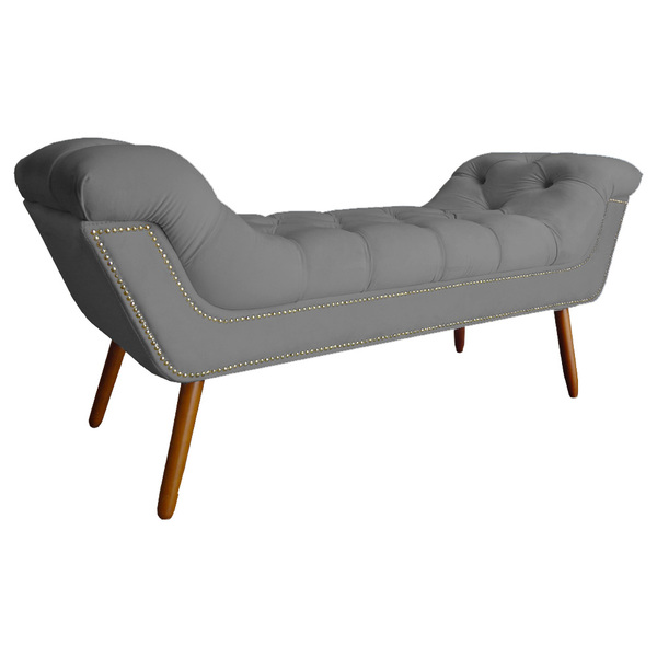 Calçadeira Recamier Sienna Luxo Suede Cores - Ds Estofados -