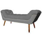 Calçadeira Recamier Sienna Luxo Suede Cores - Ds Estofados -