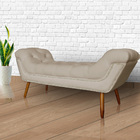 Calçadeira Recamier Sienna Luxo Suede Cores - Ds Estofados -