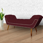 Calçadeira Recamier Sienna Luxo Suede Cores - Ds Estofados -