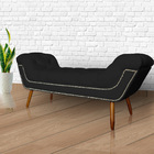 Calçadeira Recamier Sienna Luxo Suede Cores - Ds Estofados -