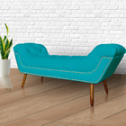 Calçadeira Recamier Sienna Luxo Suede Cores - Ds Estofados -