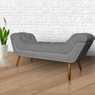 Calçadeira Recamier Sienna Luxo Suede Cores - Ds Estofados -