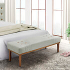 Calçadeira Recamier Solteiro 0 90m Gênova Veludo Cinza Prata