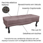 Calçadeira Recamier Solteiro 90cm Alba Veludo - Loja Sheep -