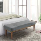 Calçadeira Recamier Solteiro Gênova  Cinza