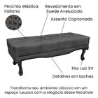 Calçadeira Recamier Solteiro Vicenza  Cinza