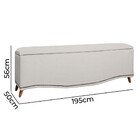 Calçadeira Sapateira Baú Holanda 195cm De Largura Linho Star