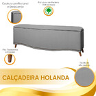 Calçadeira Sapateira Baú Holanda 195cm De Largura Linho Star