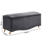 Calçadeira Sapateira Baú Holanda 195cm De Largura Veludo Star