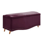 Calçadeira Sapateira Baú Holanda 90cm De Largura Veludo Speci