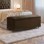 Calçadeira Sapateira Baú Holanda 90cm De Largura Veludo Star