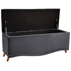 Calçadeira Sapateira Baú Holanda 90cm De Largura Veludo Star