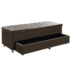 Calçadeira Sapateira Baú Munique 140 Cm Casal Veludo - Vs Dec