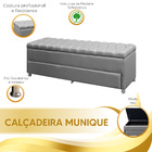 Calçadeira Sapateira Baú Munique 140cm De Largura Linho Star