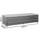 Calçadeira Sapateira Baú Munique 140cm De Largura Linho Star