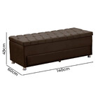 Calçadeira Sapateira Baú Munique 140cm De Largura Veludo Star