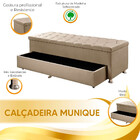 Calçadeira Sapateira Baú Munique 140cm De Largura Veludo Star