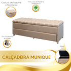 Calçadeira Sapateira Baú Munique 160cm De Largura Linho Star