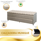 Calçadeira Sapateira Baú Munique 195cm De Largura Linho Star