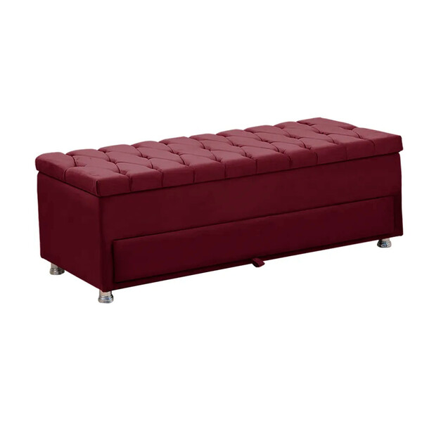 Calçadeira Sapateira Baú Munique 195cm De Largura Veludo Star