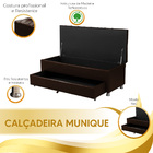 Calçadeira Sapateira Baú Munique 195cm King Corano Tabaco