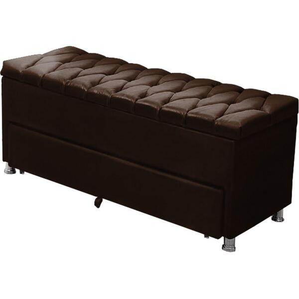 Calçadeira Sapateira Baú Munique 195cm King Corano Tabaco