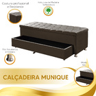 Calçadeira Sapateira Baú Munique 1.40 Veludo Marrom