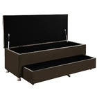 Calçadeira Sapateira Baú Munique 1.60 Veludo Marrom