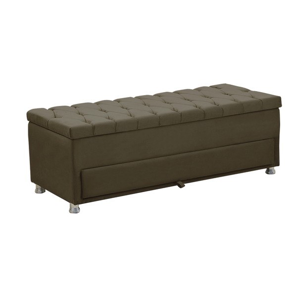 Calçadeira Sapateira Baú Munique 1.95 Veludo Castor