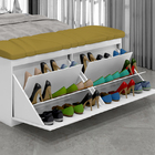 Calçadeira Sapateria New Mille 140 Cm Branco Suede Amarelo