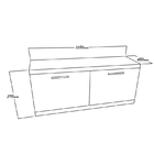 Calçadeira Sapateria New Mille 140 Cm Branco Suede Amarelo