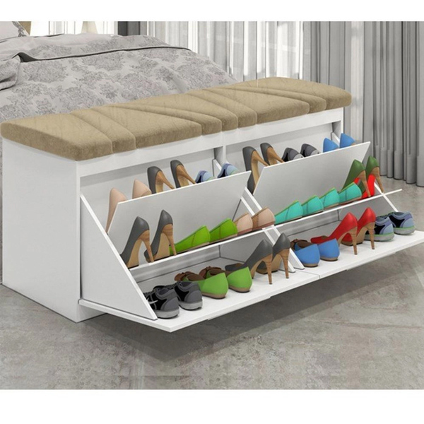 Calçadeira Sapateria New Mille 140 Cm Branco Suede Bege