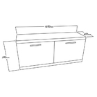 Calçadeira Sapateria New Mille 140 Cm Branco Suede Marrom