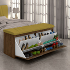 Calçadeira Sapateria New Mille 140 Cm Castanho Suede Amarelo