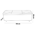 Calçadeira Turim 90 Cm Suede Marrom Escuro - D'rossi