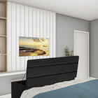 Calçadeora Baú Recamier Solteiro 90cm Argentina Suede Preto -