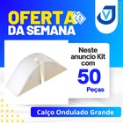 Calço Ondulado Grande 2 Furos Branco Kit 50 Peças