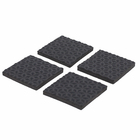 Calço Quadrado Preto 38x38mm Fixtil 4 peças