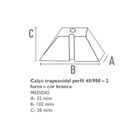 Calço Trapezoidal Polipropileno Fixação Lux Telhas