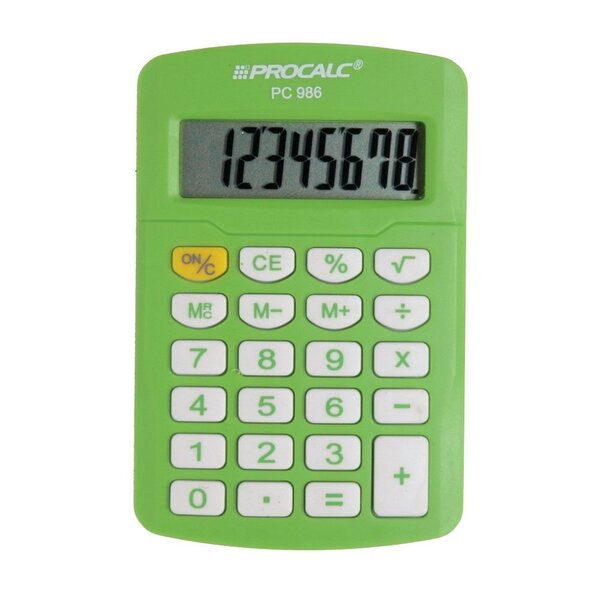 Calculadora Pessoal Procalc Pc986-gn 8 Digitos Verde