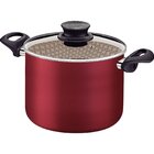 Caldeirao 20cm 4 5l Paris Vermelho Aluminio Com Revestimento