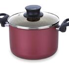 Caldeirao 20cm 4 5l Paris Vermelho Aluminio Com Revestimento