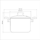 Caldeirao 20cm 4 5l Paris Vermelho Aluminio Com Revestimento