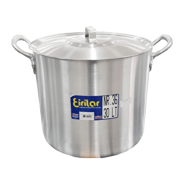 Caldeirão 30 Litros Alumínio Linha Hotel Nr36 Eirilar Prata 3