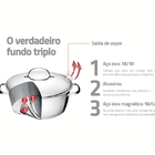 Caldeirão Aço Inox Allegra  Prata 24cm Tramontina