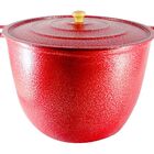 Caldeirão Alça Alumínio Craqueado Com Tampa 16 7 Litros Verme