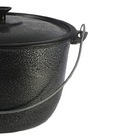 Caldeirão Alumínio Fundido Craqueado Alça Galvanizada 12cm -