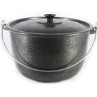 Caldeirão Alumínio Fundido Craqueado Alça Galvanizada 12cm -